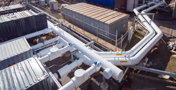 State of Connnecticut rooftop view of water system 